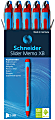 Schneider Slider Memo XB Ballpoint Pens, Extra Bold Point, 1.4 mm, Blue/Red Barrel, Red Ink, Box Of 10