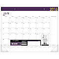 AT-A-GLANCE® Contemporary Monthly Desk Pad Calendar, 17" x 22", 30% Recycled, January to December 2018 (SK24XF59-18)