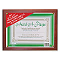 Golite nu-dell Woodgrain Award-A-Plaque - 13" x 10.50" Frame Size - Holds 11" x 8.50" Insert - Horizontal, Vertical - 1 Each - Mahogany