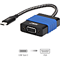 SIIG USB Type-C to VGA Video Cable Adapter - External video adapter - USB-C - VGA - black