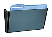 Eldon® Rubbermaid® Stak-A-File Single-Pocket Wall File, 3/4"H x 13 1/4"W x 4"D, Smoke Gray 1 thumbnail image