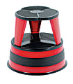 Cramer® Kik-Step Steel 1-Step Rolling Step Stool, 350 Lb Capacity, 14" x 15 5/8", Red 1 thumbnail image