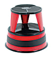 Cramer® Kik-Step Steel 1-Step Rolling Step Stool, 350 Lb Capacity, 14" x 15 5/8", Red