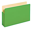 Office Depot® Brand File Pocket, 3 1/2" Expansion, Legal Size, Green