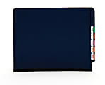[IN]PLACE® Classification Folders, Letter Size, 2 Dividers, 30% Recycled, 2 Fasteners, Dark Blue, Box Of 10