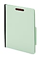 Office Depot® Brand Classification Folders, 1 Divider, Letter Size, Light Green, Box Of 10