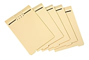 Manila File Dividers With Fasteners, Letter Size, Bottom Tab, Pack Of 50