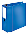 Office Depot® Brand Heavy-Duty Label Holder Reference 3-Ring Binder, 5" D-Rings, Blue