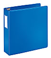 [IN]PLACE® Heavy-Duty D-Ring Label Holder Reference 3-Ring Binder, 3" D-Rings, 100% Recycled, Blue