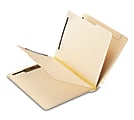 Office Depot® Brand End-Tab Classification Folders With 6 Fasteners, Letter Size, Manila, Box Of 10