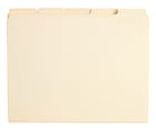 [IN]PLACE® Reinforced File Folders, Letter Size, 1/5 Cut-Assorted, Manila, Box Of 100