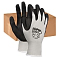 MCR Safety Memphis Economy Foam Nitrile Gloves, Large, Black/Gray, Pack Of 12