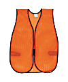 MCR Safety Polyester Mesh Safety Vest, 18" x 47", One Size, Black/Orange