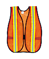 MCR Safety Polyester Safety Vest, One Size, 18" x 47", Bright Orange/Lime/Silver 1 thumbnail image