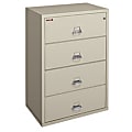 FireKing® UL 1-Hour 22-1/8"D Vertical 4-Drawer Fireproof File Cabinet, Metal, Parchment, White Glove Delivery 1 thumbnail image