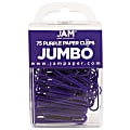 JAM Paper® Paper Clips, Pack Of 75, Jumbo, Purple