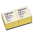 Highland™ Sticky Notes, 3 x 3 Inches, Yellow, 18 Pack (6549-18) 1 thumbnail image