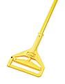 Unisan Quick-Change Vinyl-Coated Aluminum Mop Head Handle, 60", Yellow 1 thumbnail image