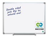 MasterVision® Earth Silver Easy Clean™ Non-Magnetic Melamine Dry-Erase Whiteboard, 36" x 48", 80% Recycled, Aluminum Frame With Silver Finish