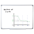 MasterVision® Earth Silver Easy Clean™ Non-Magnetic Melamine Dry-Erase Whiteboard, 48" x 72", 80% Recycled, Aluminum Frame With Silver Finish 1 thumbnail image