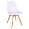 Lorell® Modern Guest Chair, White/Baige 1 thumbnail image