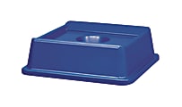 Rubbermaid® Untouchable Square Plastic Bottle And Can Recycling Top, 20 1/8" x 20 1/8" x 6 1/4", Blue