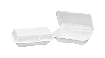 Genpak Foam Hinged Carryout Containers, Extra-Large Hoagie, 13 1/5" x 4 1/2" x 3 1/5", White, Case Of 200 1 thumbnail image