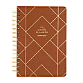 Russell & Hazel A5 Weekly/Monthly Planner, 5-7/8" x 8-1/4", Camel/Gold