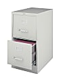 OfficeMax Letter-Size Vertical File Cabinet, 2 Drawers, 28 1/2"H x 15"W x 25"D, Light Gray 1 thumbnail image