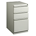 WorkPro® 20"D Vertical 3-Drawer Mobile Pedestal File Cabinet, Light Gray 1 thumbnail image