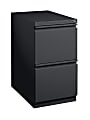 WorkPro® 20"D Vertical 2-Drawer Mobile Pedestal File Cabinet, Black