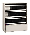 WorkPro® 4-Drawer Roll-Out Shelf Lateral File Cabinet, 52 1/2"H x 42"W x 18 5/8"D, Putty 1 thumbnail image