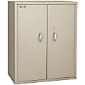 FireKing® Fire-Resistant Storage Cabinets, 2 Adjustable Shelves, 44"H x 36"W, Parchment, White Glove Delivery 1 thumbnail image