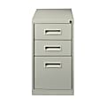 WorkPro® Box/Box/File Pedestal Letter-Size Mobile File Cabinet, 27 3/4"H x 15"W x 19"D, Light Gray 1 thumbnail image