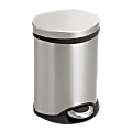 Safco® Stainless Steel Step-On Medical Waste Receptacle, 1.5 Gallons, 11" x 9 1/2" x 8", Stainless Steel 1 thumbnail image