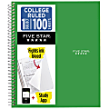 Five Star® Spiral Notebook Plus Study App, 1 Subject, College Ruled, 8 1/2" x 11", Retro Green 1 thumbnail image