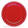 Highmark® Plastic Plates, 9", Red, Pack Of 125