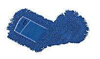 Rubbermaid® Twisted Loop Synthetic Dust Mop Heads, 5" x 36", Blue, Pack Of 12