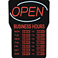 Royal Sovereign Business Hours Open Rectangular Light-Up Sign, 16" x 24", Blue 1 thumbnail image
