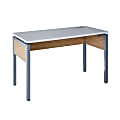 Z-Line Designs Z-Tech Modular 48" W Desk, Oak/Silver/White