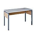 Z-Line Designs Z-Tech Modular 48" W Desk, Oak/Silver/White 1 thumbnail image