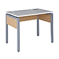 Z-Line Designs Z-Tech Modular Desk, Oak/Silver/White