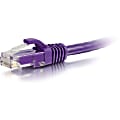 C2G-6ft Cat5e Snagless Unshielded (UTP) Network Patch Cable - Purple - Category 5e for Network Device - RJ-45 Male - RJ-45 Male - 6ft - Purple
