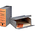 Pendaflex Oxford Box Files - Internal Dimensions: 2.50" Depth - External Dimensions: 11.6" Width x 2.3" Depth x 11" Height - Media Size Supported: Letter - Hinged Closure - Black Marble, Orange - For File - Recycled - 1 Each