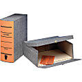Pendaflex Oxford Box Files - Internal Dimensions: 2.50" Depth - External Dimensions: 11.6" Width x 2.3" Depth x 11" Height - Media Size Supported: Letter - Hinged Closure - Black Marble, Orange - For File - Recycled - 1 Each 1 thumbnail image