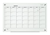 Quartet® Infinity™ Glass Magnetic Unframed Monthly Calendar Whiteboard, 24" x 36", White