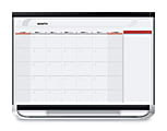 Quartet® Prestige 2 Magnetic Monthly Calendar Whiteboard, 4' x 3', Mahogany Frame 1 thumbnail image