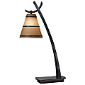 Kenroy Wright 1-Light Desk Lamp, Bronze/Amber