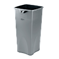 Rubbermaid® Square Plastic Trash Container, 23 Gallons, 31"H x 15-1/2"W x 16-1/2"D, Gray