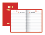 AT-A-GLANCE® Standard Diary® 30% Recycled Hardbound Daily Reminder, 5" x 7 1/2", Red, January–December 2015